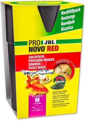 JBL ProNovo Red Flakes M 750ml Nachfüllpack Futter für Goldfische im Aquarium