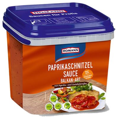 Homann Paprikaschnitzel Sauce Balkan Art mit Zwiebelstreifen 4000g