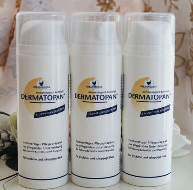 3x140ml Herbamedicus Dermatopan für trockene & shuppige Haut Panthenol Vitamin E