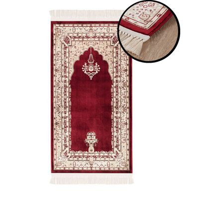 Teppich Gebetsteppich 70x125cm Läufer Seccade Islam Premium Qualität Fransen