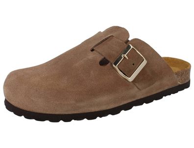 Natural SENSE Damen Clogs Hausschuhe Schlappen braun tango Veloursleder