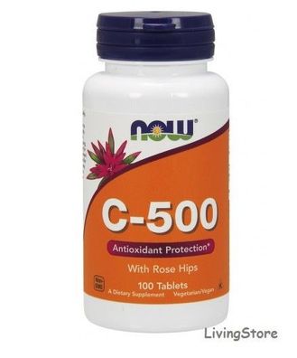 Vitamin C-500 mit Hagebutten - 100 Tabletten