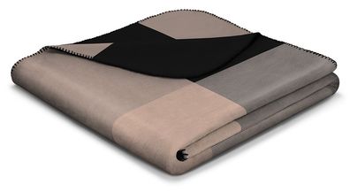 Biederlack Wohndecke Kuscheldecke 150x200 Alp Square karo beige grau 812773