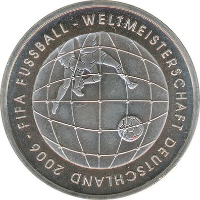 BRD 10 Euro 2005 G FIFA Fussball-WM 2006 Silber*