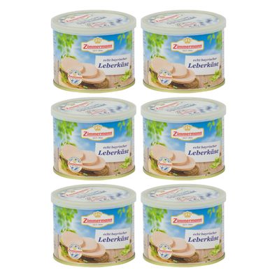 Food-United bayerische Dosenwurst Leberkäse Zimmermann 6x200g