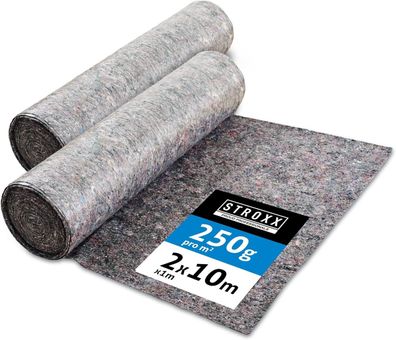 2 Rollen Malervlies 1x10m 250g je qm Stark Abdeckvlies PE Anti-Rutsch saugstark