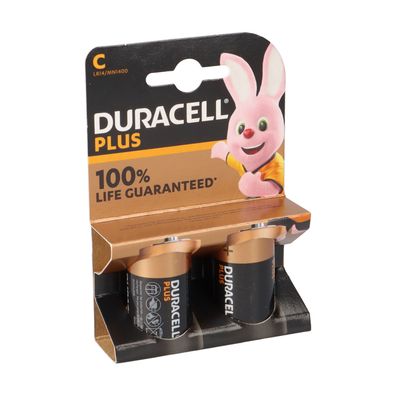 2x Duracell MN1400 Plus Power Baby C Batterie Akku 1,5V