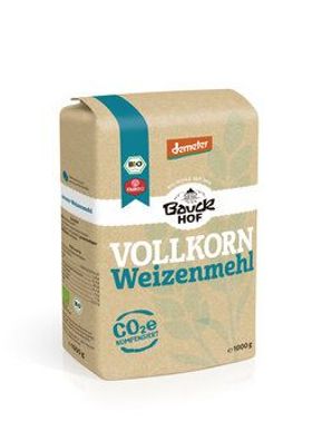 Bauck Mühle 6x Weizenmehl Vollkorn Demeter 1000g