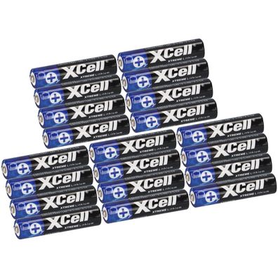 20x XTREME Lithium Batterie AAA Micro FR03 L92 XCell 5x 4er Blister