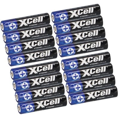 16x XTREME Lithium Batterie AAA Micro FR03 L92 XCell 4x 4er Blister