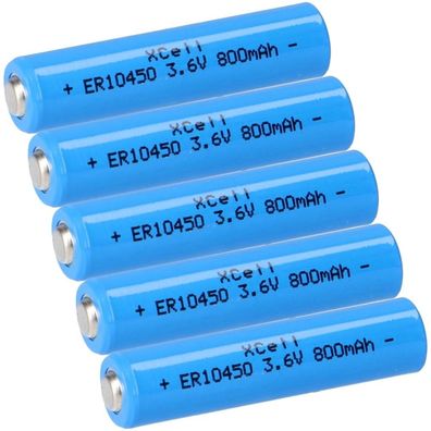 5x XCell Lithium 3,6V Batterie ER10450 AAA - Zelle