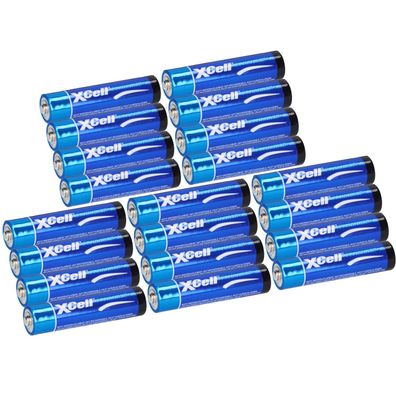 20x XCell LR03 Micro Super Alkaline Batterie AAA 5x 4er Folie