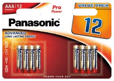 Panasonic AAA Micro Pro Power 1,5V Batterie 12er Blister