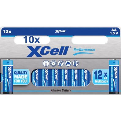 120x Batterien XCell Performance 1,5V LR6 AA AlMn (10x 12er Blister)