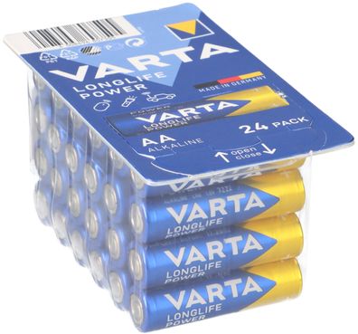 24x Varta AA Mignon LR6 4906 Longlife Power