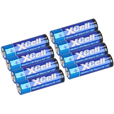 8x XCell 2x 4er Folie AA LR6 Mignon Super Alkaline Batterie