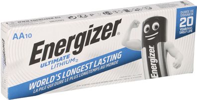 10x Energizer Ultimate Batterie Lithium LR06 1.5V AA