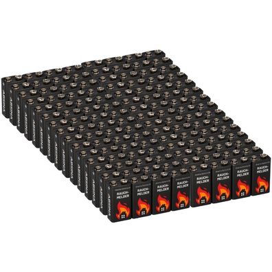 120x 9V-Block Rauchmelder Batterie für Rauchwarnmelder Messgeräte Spielzeuge