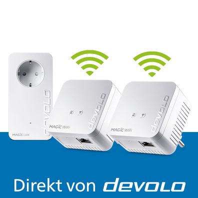 devolo Magic 1 WiFi mini Powerline WLAN Verstärker 3x Adapter