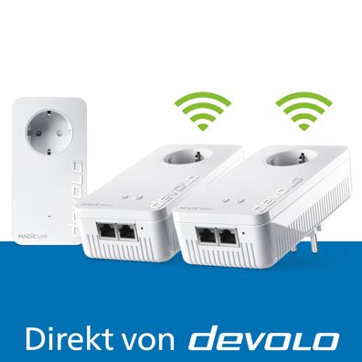 devolo Magic 2 WiFi next Powerline Mesh WLAN Verstärker 3x Adapter