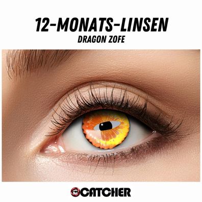 12 Monatslinsen Dragon Zofe Orange Gelb Motivlinse