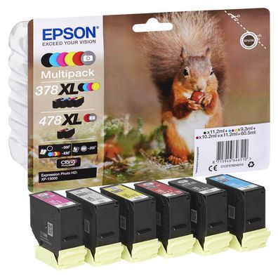 Epson C13T379D4010 Epson Multipack Claria Photo HD T 378/478 XL (6 Farben) T 379D