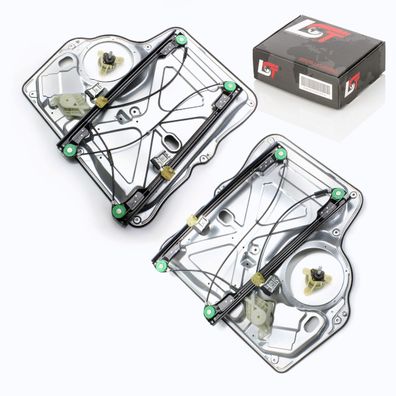 2x Manueller Fensterheber Metallplatte vorne links rechts für VW T5 T6 Multivan