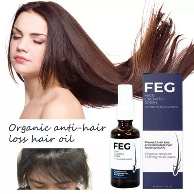 FEG Organic Anti Hair Loss Hair Growth Cure Oil For Thicker Long Hair 50ML