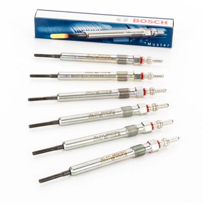 6x Glühkerze Original Bosch 0250202045 für Mercedes W211 W220 320 CDI 280 CDI
