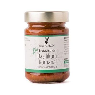 Sanchon 6x Brotaufstrich Basilikum Romana, Sanchon 190g