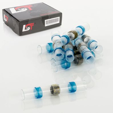 10 Stück Lötverbinder mit Schrumpfschlauch wasserdicht blau / 1.5 - 2.5 mm²