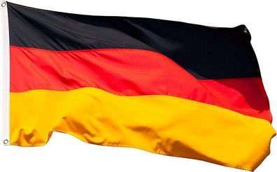 Aricona Deutschland Flagge 90x150 cm - Strapazierfähige Polyester Fahne mit Ösen