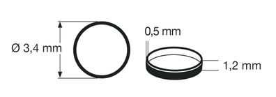 Fleischmann N 948008 10x Haftreifen Haftringsatz für u.A. VT642 Ø 3,4 mm 1:160