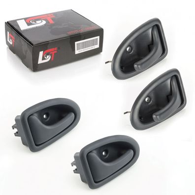 Set 4x Türöffner Türgriff innen vorne hinten LR grau für Renault MEGANE SCENIC I