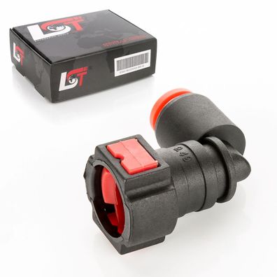 Kraftstoffleitung Verbinder Schlauchkupplung Schnellverschluss 9.5 x 8 mm Winkel