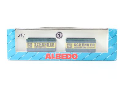 Albedo H0 500166 Ladegut 2-tlg. Container "Schenker Messeservice Nürnberg"