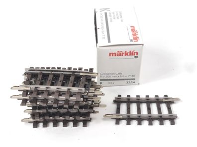 Märklin H0 2224 10x K-Gleis gebogen R1 7°30'