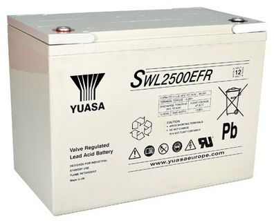 Yuasa Blei-Akku SWL2500EFR Pb 12V / 93,6Ah - Flame Retardant 10-12 Jahresbatterie,