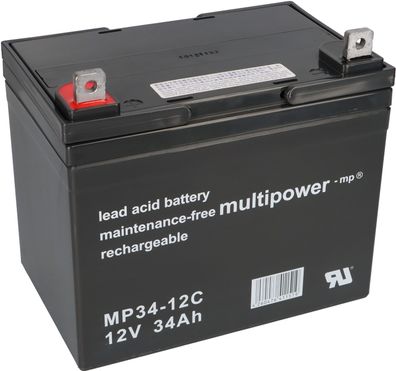 Multipower Blei-Akku MP34-12C Pb 12V / 34Ah Zyklenfest