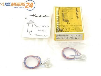 E169 Herkat H0 2232 Zubehör 2x Kontroll-Leuchte grün mit LED 10-16 V * NEU*