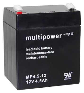 Amazon Multipower Blei-Akku MP4,5-12 Pb 12V / 4,5Ah Faston 4,8