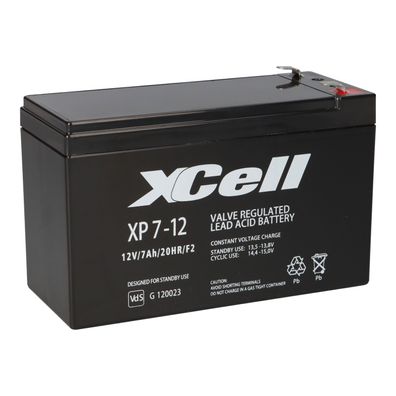 XCell Bleiakku XP7-12 - F2 12V 7 Ah Pb 6,3mm Anschluss