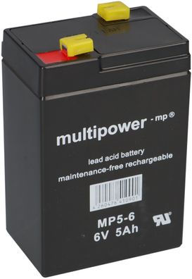 Multipower Blei-Akku MP5-6 Pb 6V / 5Ah Faston 4,8