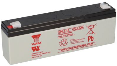 Yuasa Blei-Akku NP2.3-12 Pb 12V 2,3Ah VdS, Faston 4,8