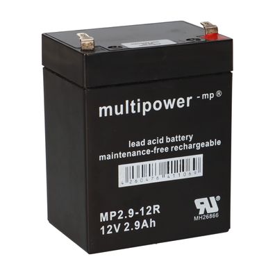 Multipower Blei-Akku 12V 2,9Ah MP2,9-12R Faston 4,8