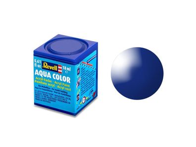 Revell 36151 Farbe ultramarinblau, länzend RAL 5002 Aqua Color 18 ml