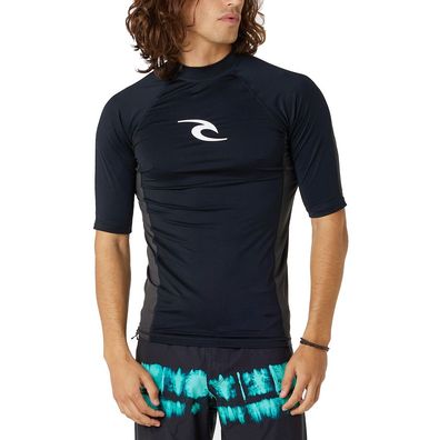 RIP CURL UV Shirt Lycra Waves Upf Perf black