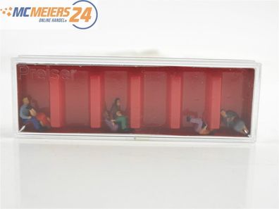 E73b Preiser H0 10095 Figurenset 6-tlg. "Sitzende Personen" 1:87