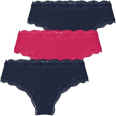 Mustang Damen Unterwäsche Unterhose Panty Slip Baumwolle 3er Pack