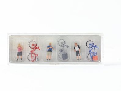 Preiser H0 10644 Figuren-Set 6-tlg. Stehende Radfahrer 1:87